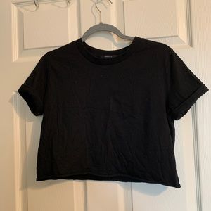 Forever 21 – Black Cropped Simple T-shirt - Size S